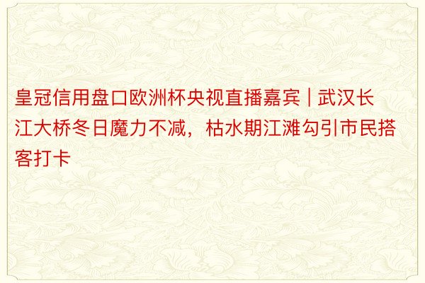 皇冠信用盘口欧洲杯央视直播嘉宾 | 武汉长江大桥冬日魔力不减，枯水期江滩勾引市民搭客打卡