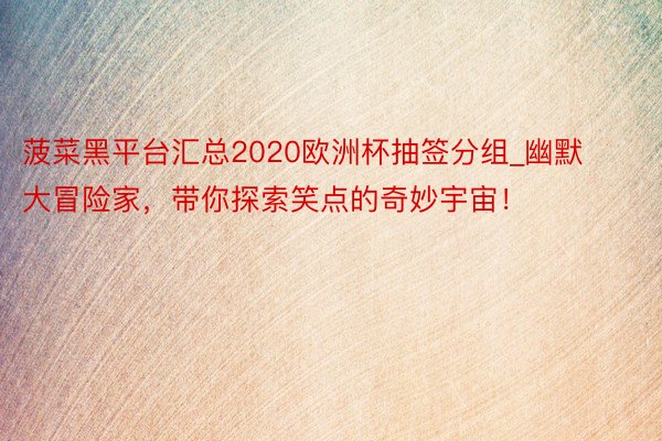 菠菜黑平台汇总2020欧洲杯抽签分组_幽默大冒险家，带你探索笑点的奇妙宇宙！