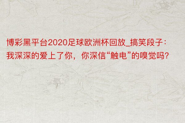 博彩黑平台2020足球欧洲杯回放_搞笑段子：我深深的爱上了你，你深信“触电”的嗅觉吗？